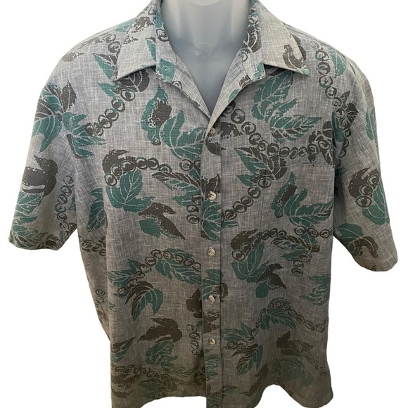 COOKE STREET Honolulu Aloha Hawaiian Tropical Floral Shirt Men L Large - Picture 1 of 6